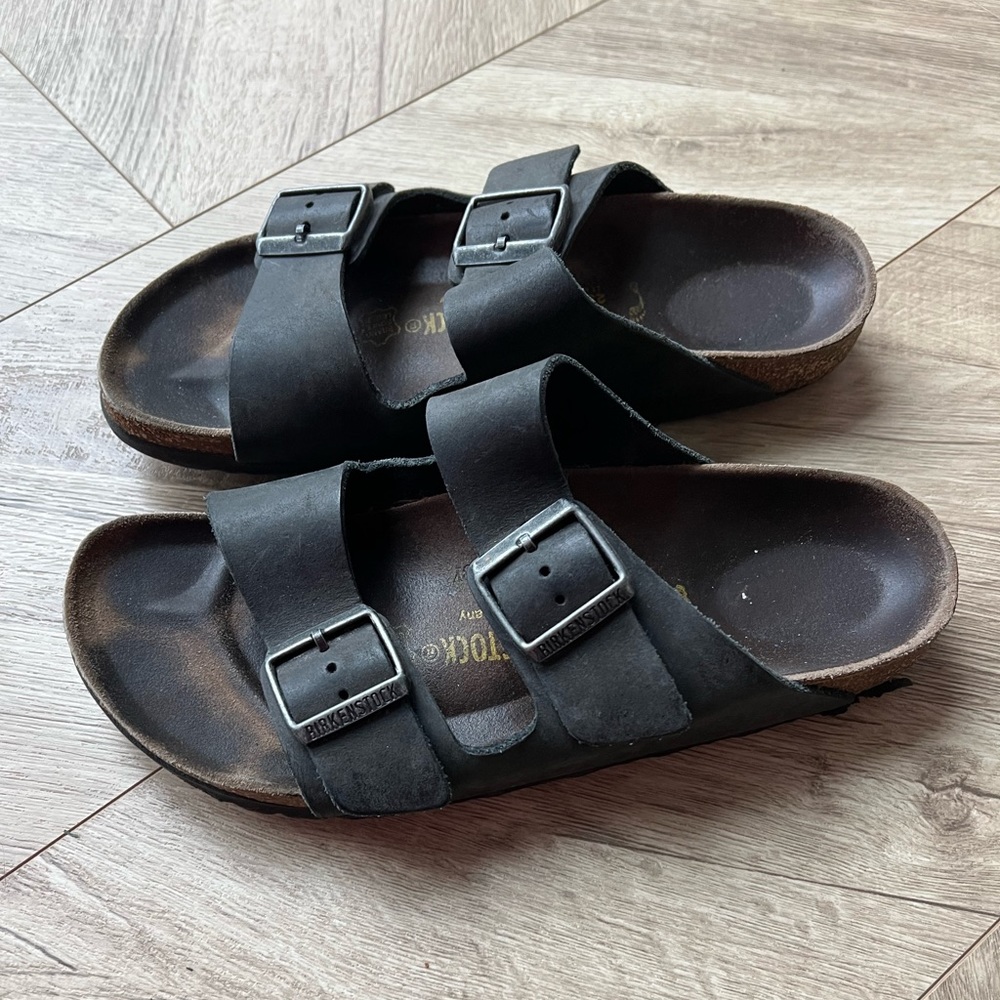 Birkenstock Arizona Black Oiled Leather Sandal